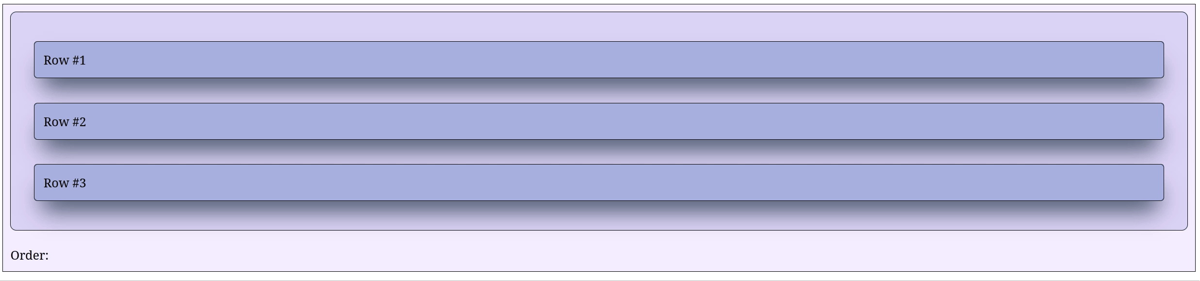 A gif showing a vertical sortable list.